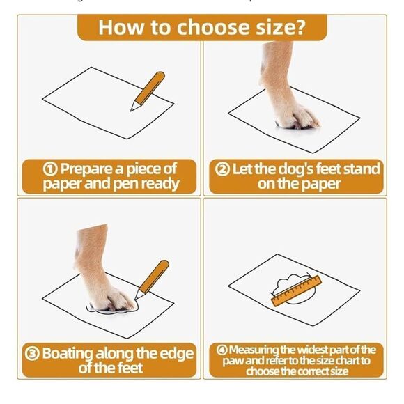 Doggie shoes sz 1 sz 3 please see pics for approximate sizing nib - Picture 4 of 10